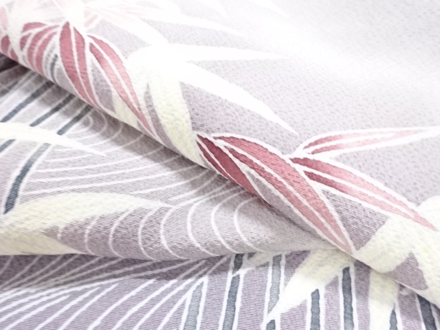  流水に竹笹模様一ツ紋訪問着